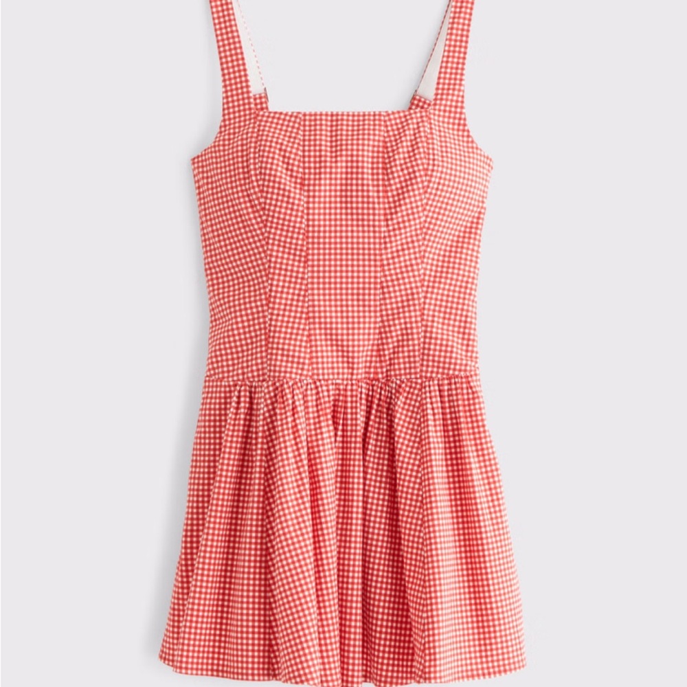 Abercrombie & Fitch Red and White Gingham Sundress - Picture 3 of 11